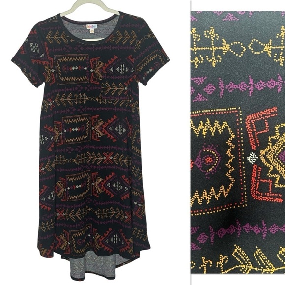 Lularoe Aztec Print High Low Carly Dress - Picture 1 of 12